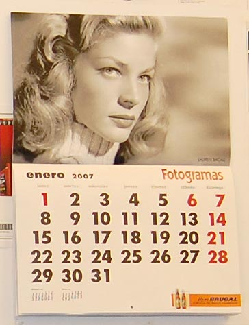Fotogramas Calendar in Albert's Office