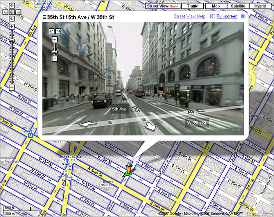 Google Street Map - 35th and 5th Ave, at balcells.com