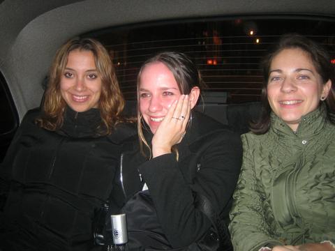 Judit in London with friends