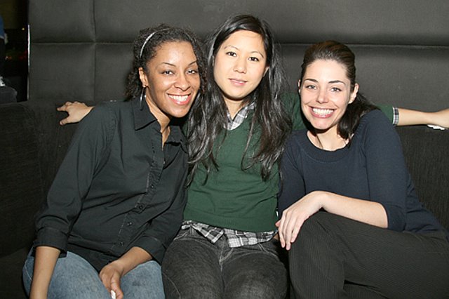 Cool Leslie - center - and Aviva - to the right, with a friend