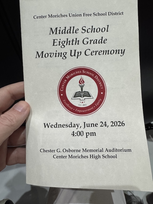 Laia's Graduation from Center Moriches Middle School - June 2026