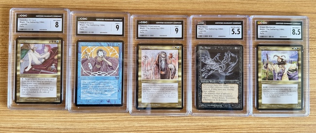 MTG Legends cards The Abyss, Field of Dreams, Gwendlyn di Corci, Rasputin Dreamweaver, Angus Mackenzie