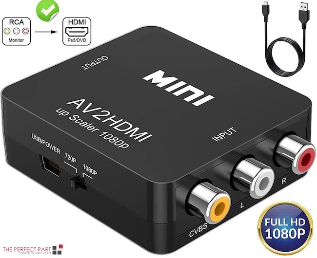 Commodore 64 RCA to HDMI active adapter