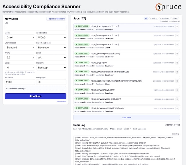 WCAG Accessibility Scanner