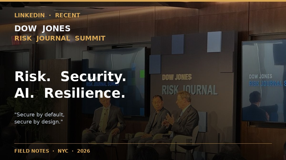 Albert Balcells at the Dow Jones Risk Journal Summit