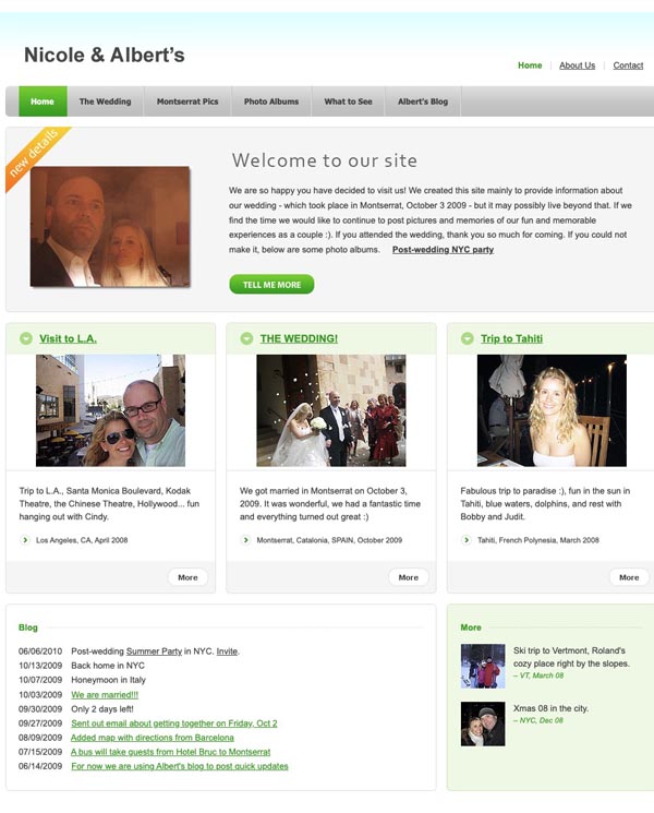 Colie & Albert Wedding Site