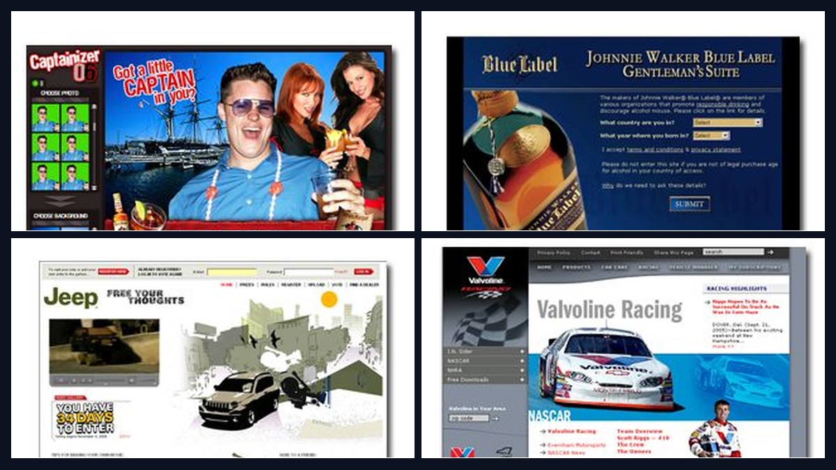 Selected brand websites built by Albert Balcells