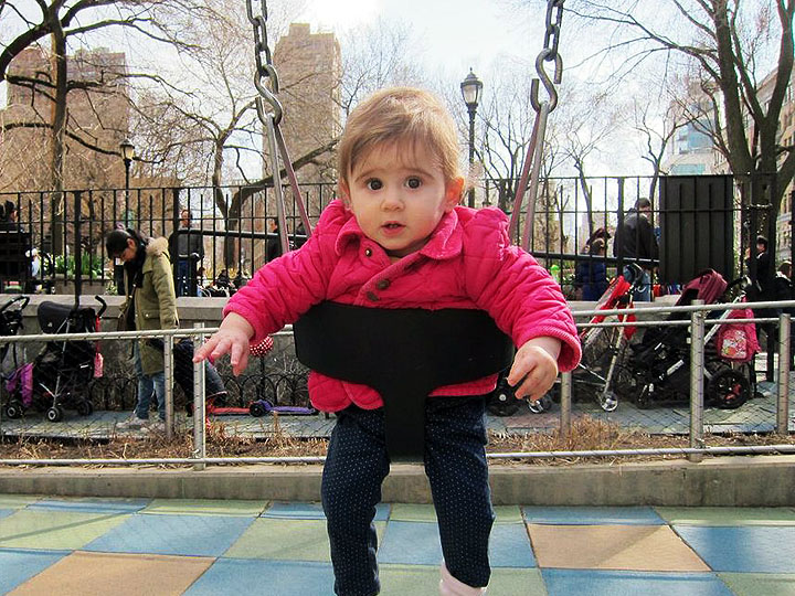 Laia's first park visit